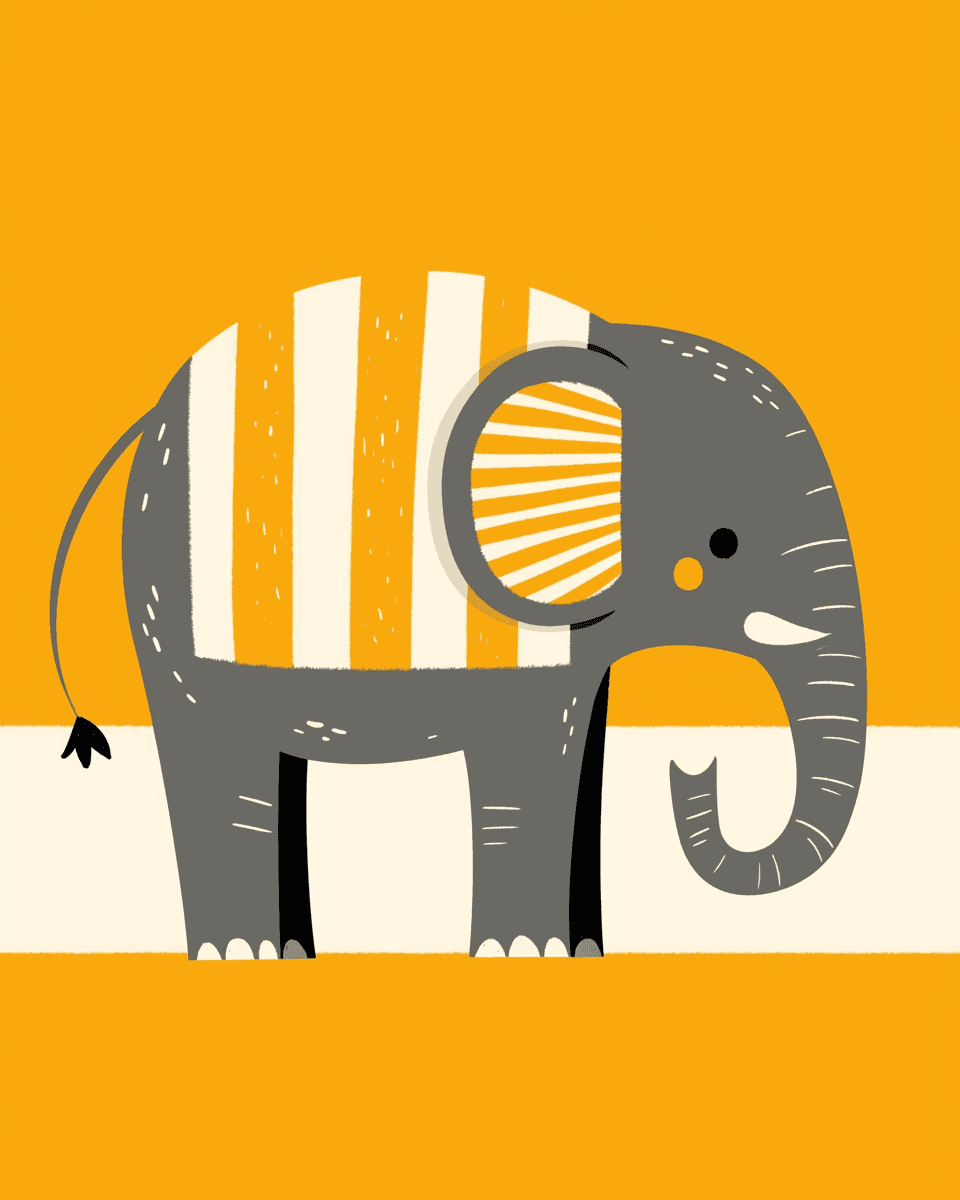 Elephant Jam original repeating artwork