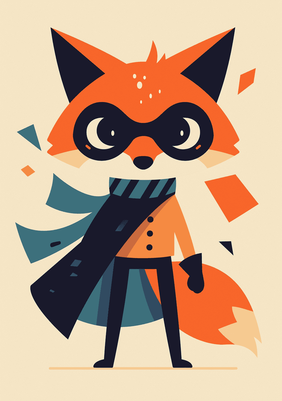Fox Pop original repeating artwork