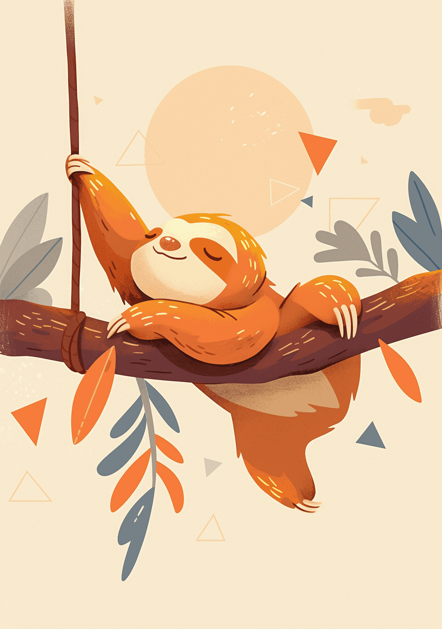 Sloth Prism original repeating artwork