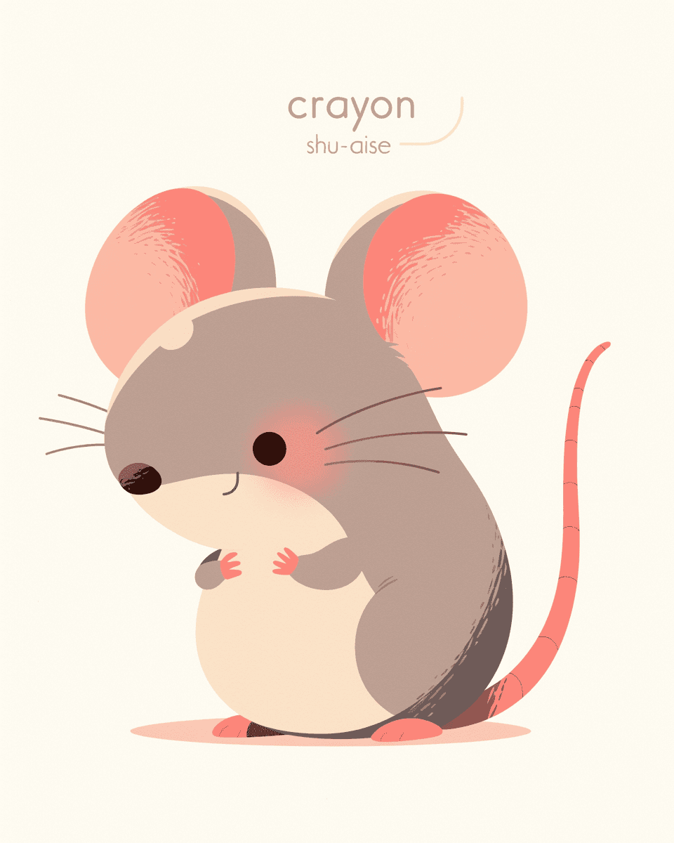 Mouse Zip original repeating artwork