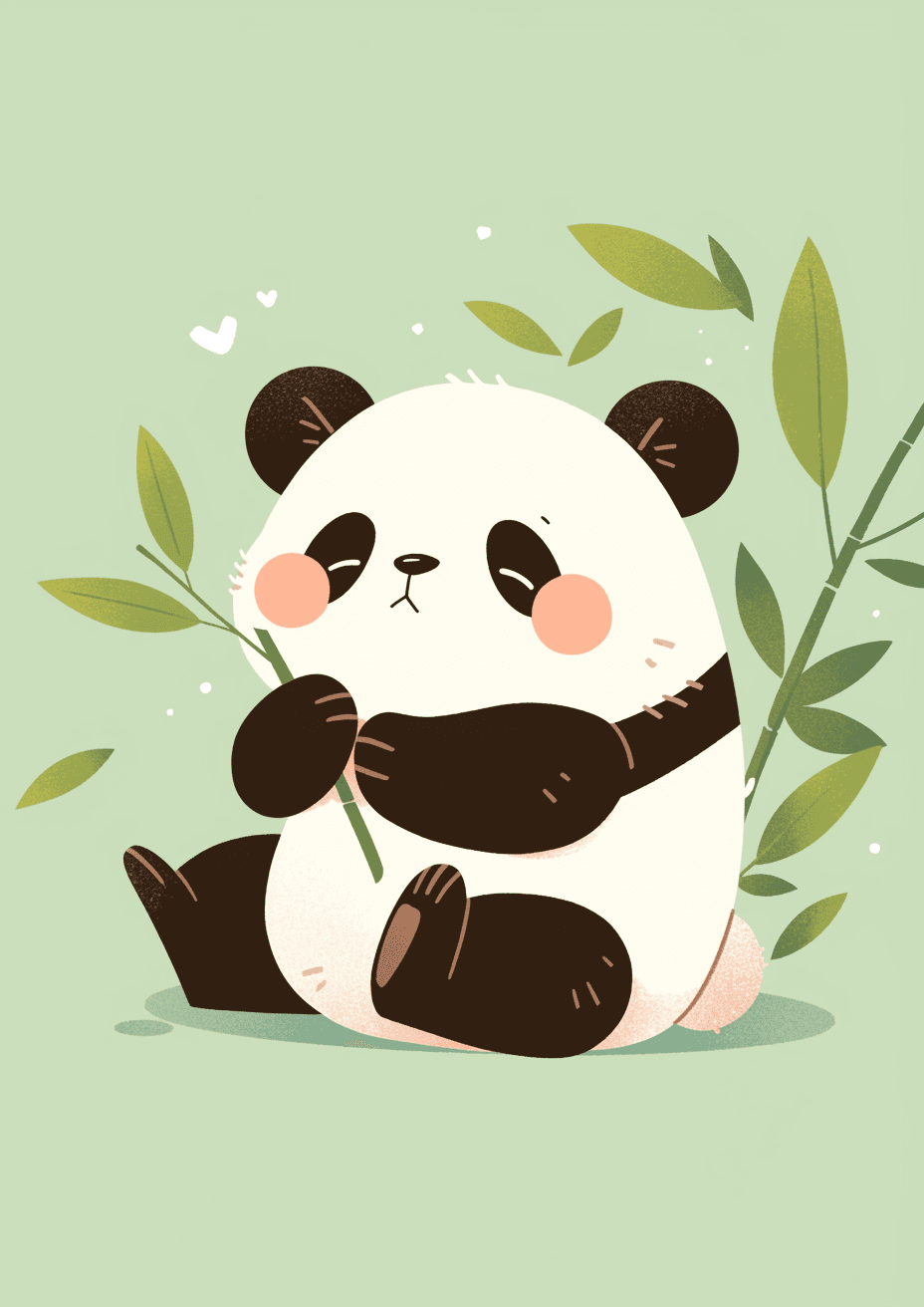 Panda Daybreak original repeating artwork
