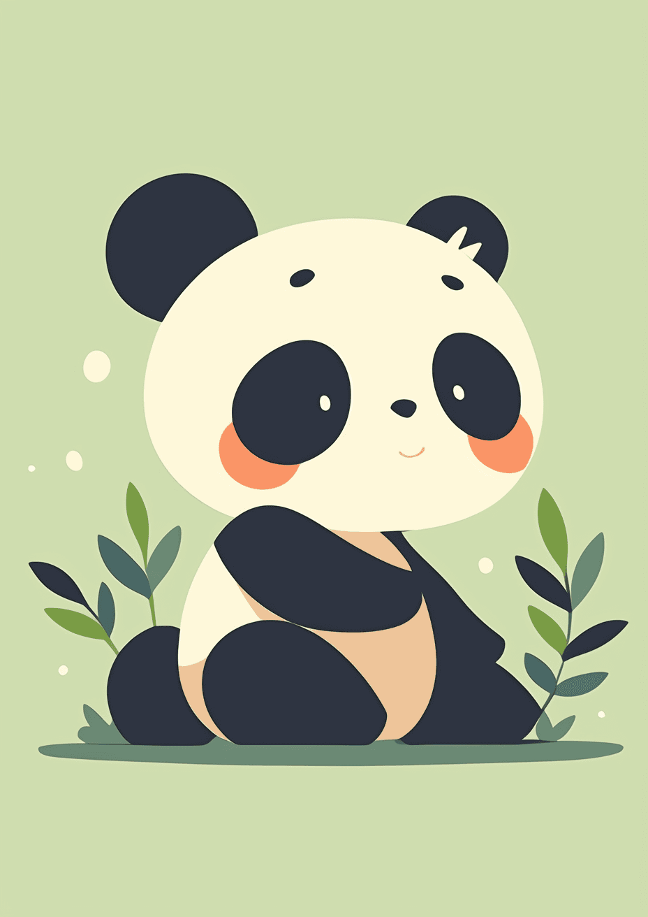 Panda Run original repeating artwork