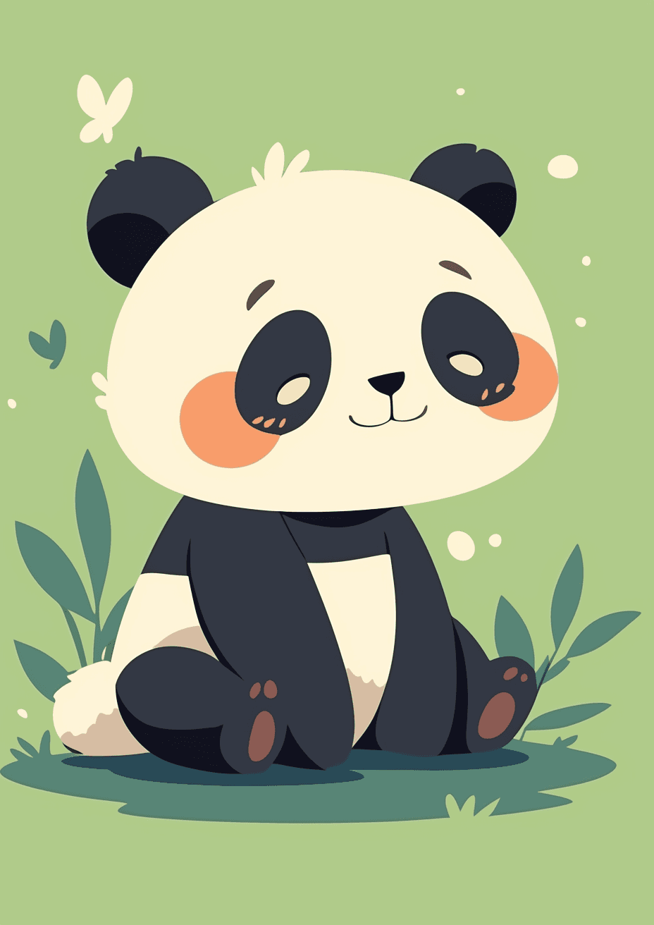 Panda Gleam original repeating artwork