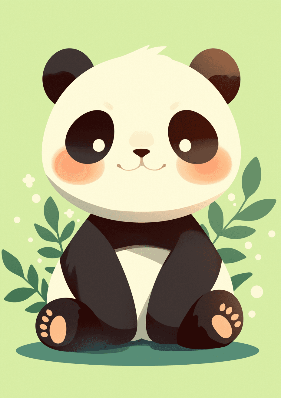 Panda Silver original repeating artwork