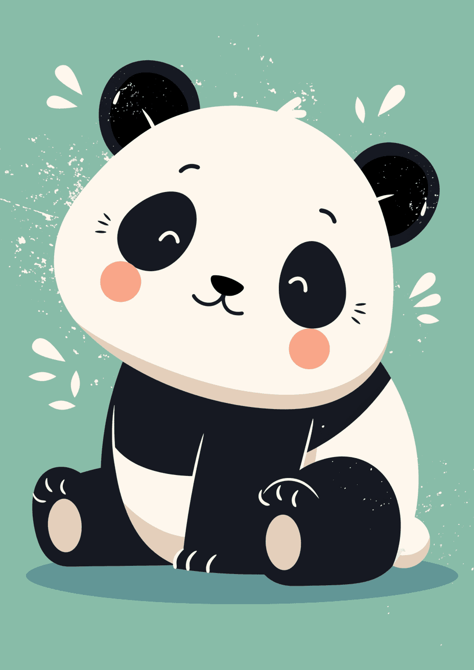 Panda Golden original repeating artwork