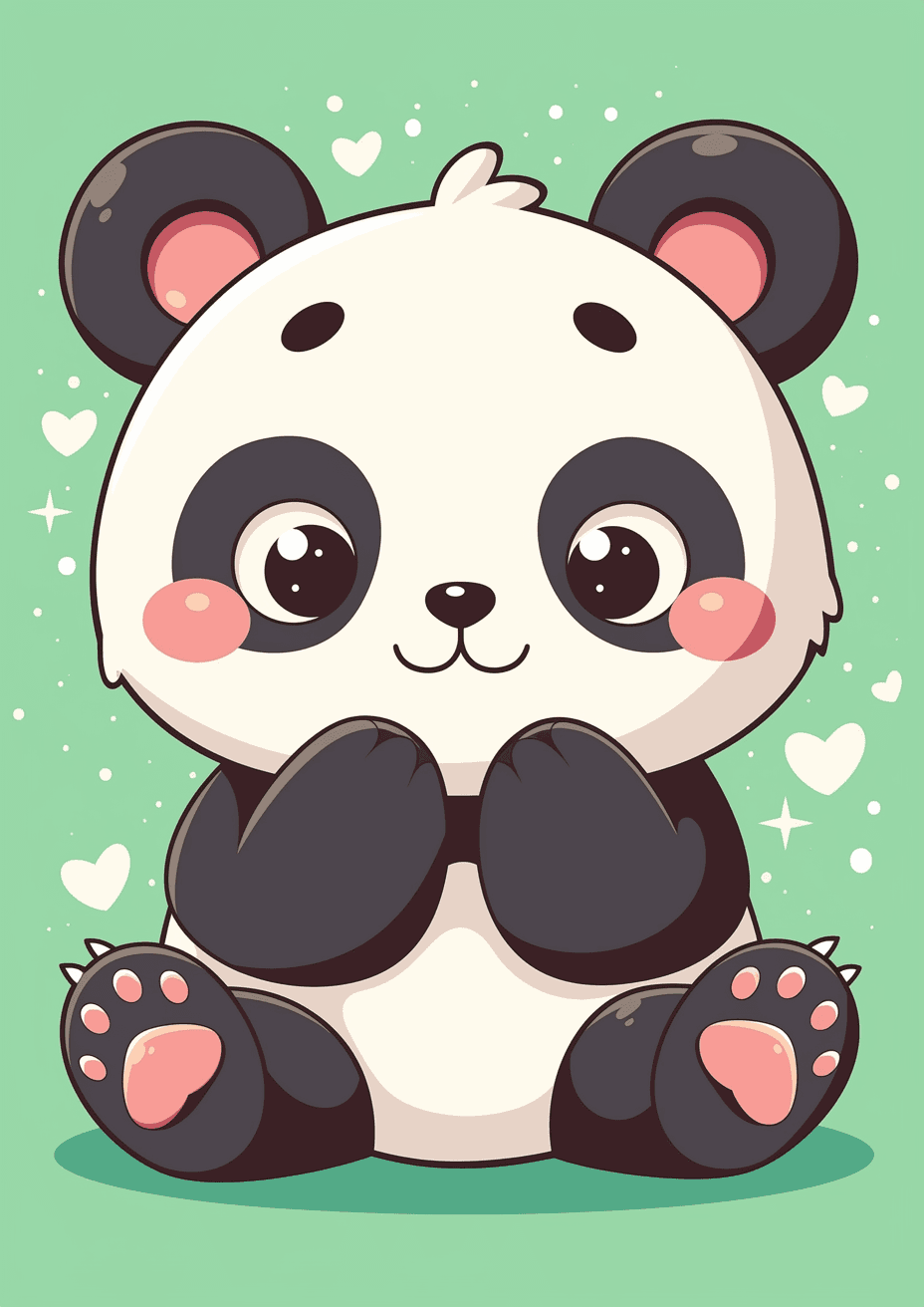 Panda Dusk original repeating artwork