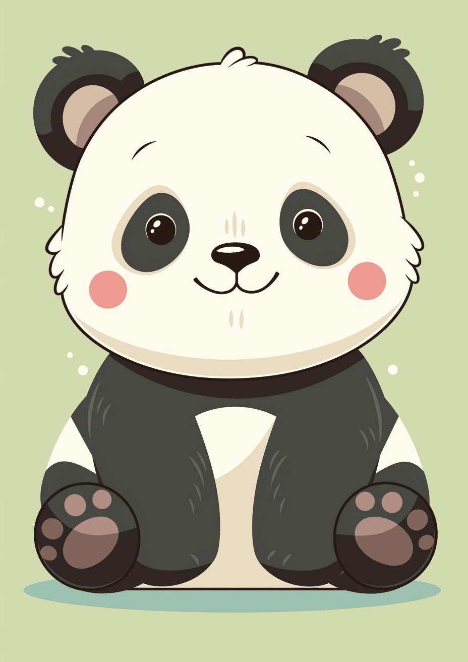 Panda Sunrise original repeating artwork