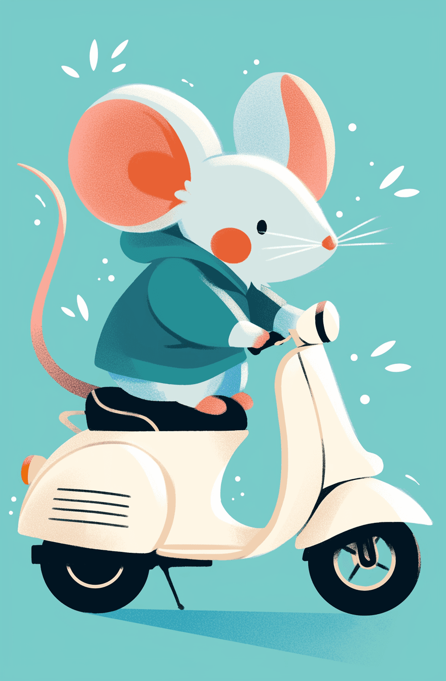 Mouse Flip original repeating artwork