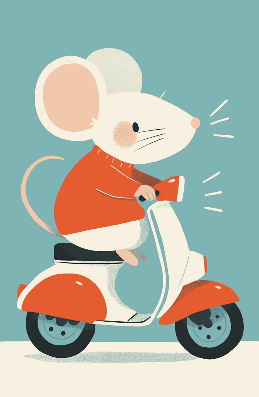 Mouse Slide original repeating artwork