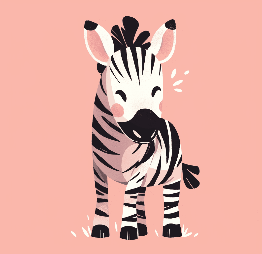 Zebra Daybreak original repeating artwork