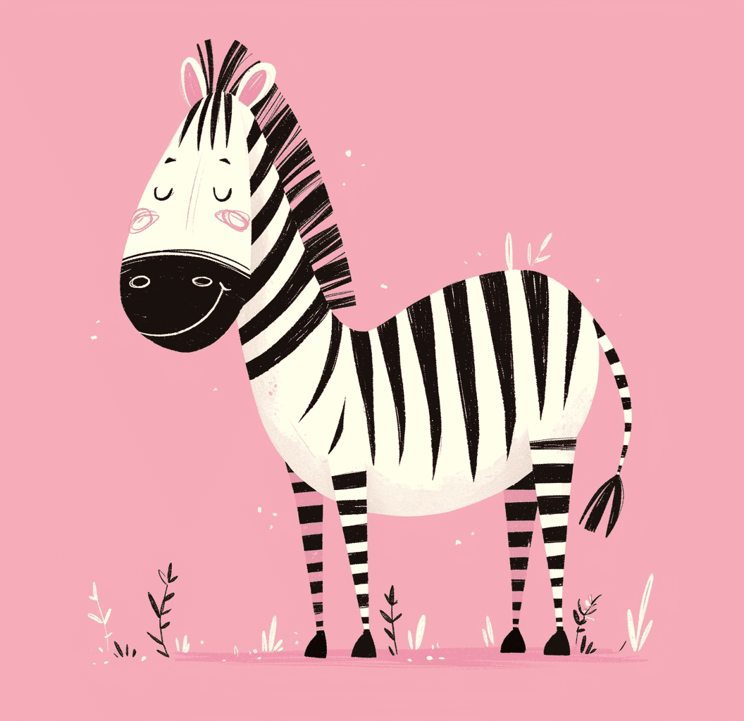 Zebra Duo original repeating artwork