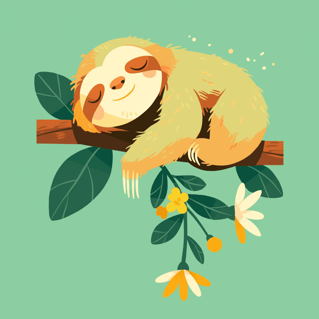 Sloth Spark original repeating artwork