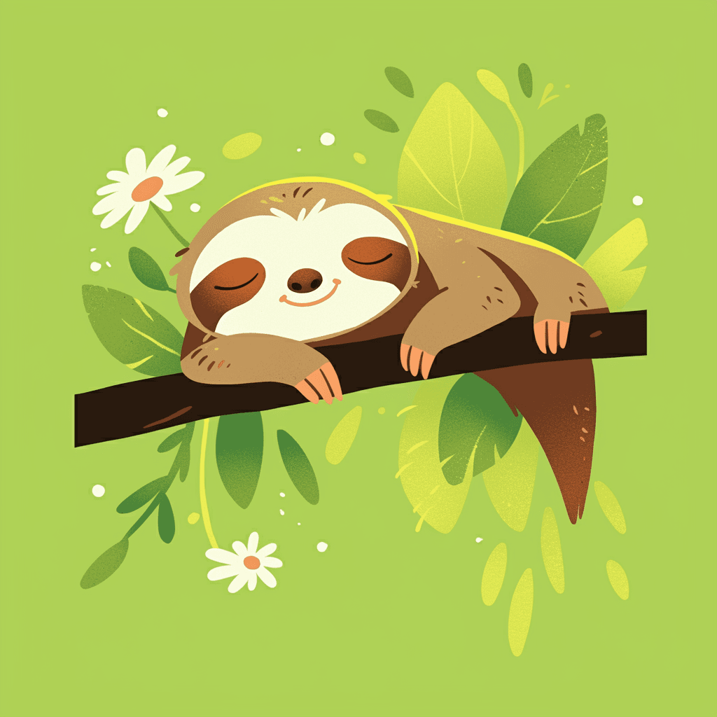 Sloth Shine original repeating artwork
