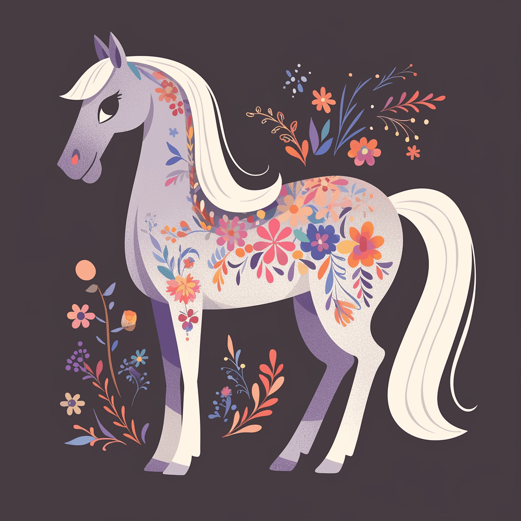 Horse Amber original repeating artwork