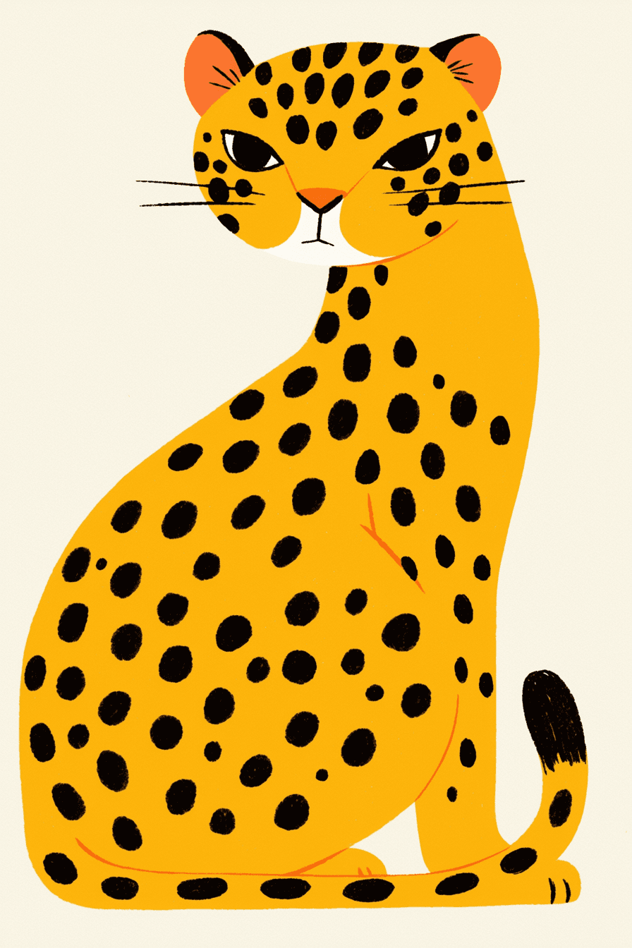 Leopard Mark original repeating artwork