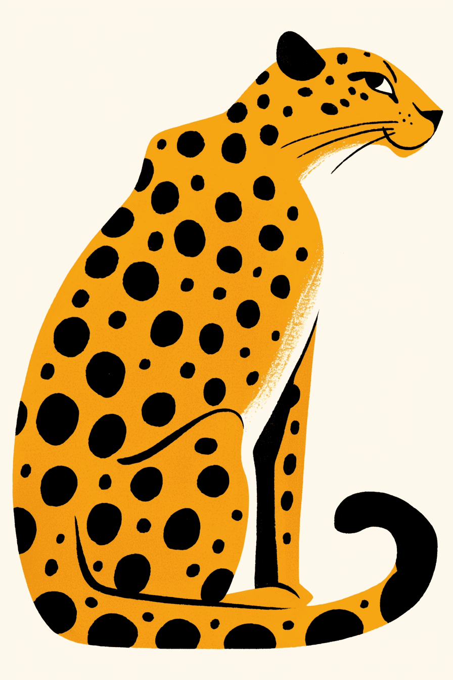 Leopard 001 original repeating artwork