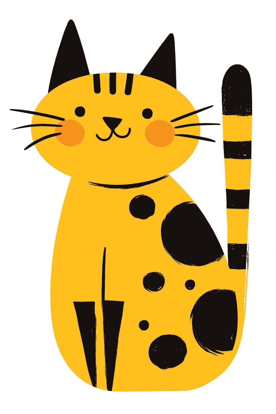 Cat 373 original repeating artwork