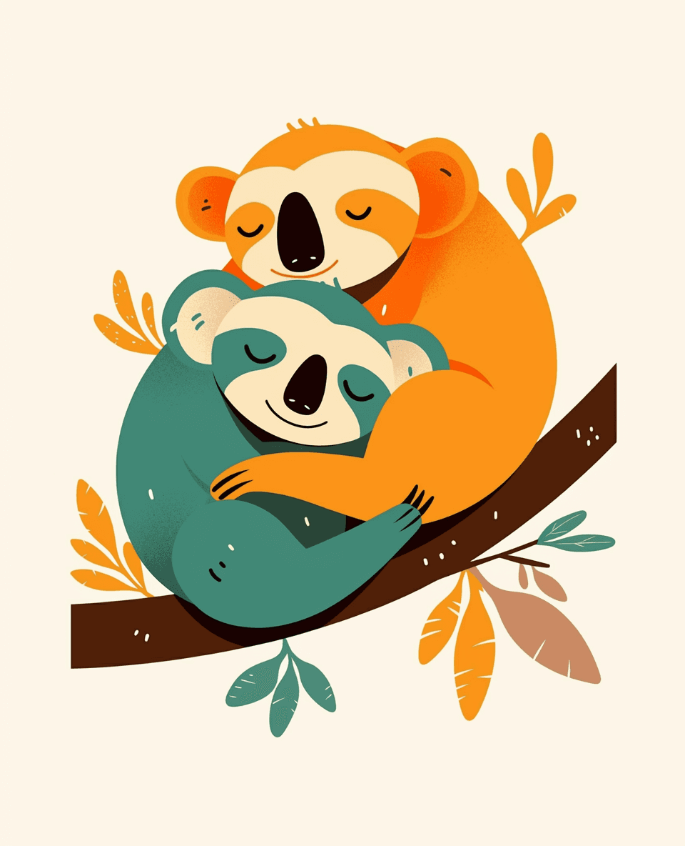Sloth Tune original repeating artwork