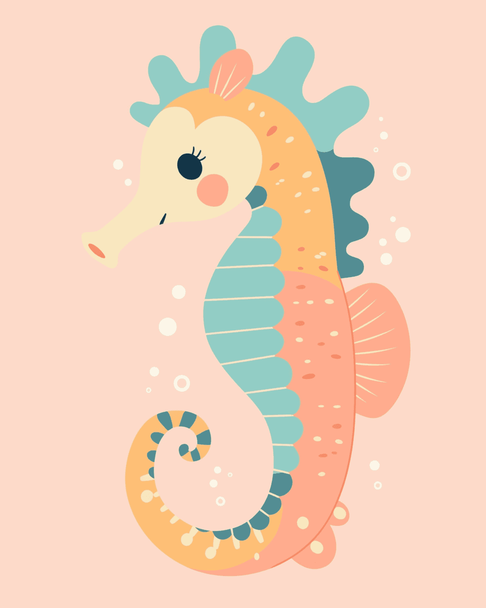 Seahorse 003 original repeating artwork