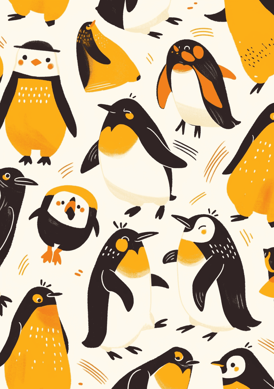 Penguin 044 original repeating artwork