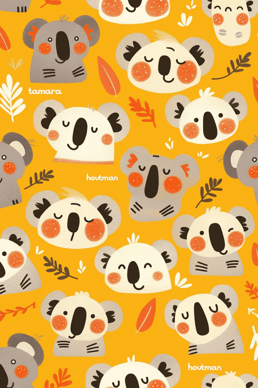 Raccoon Crew original repeating artwork