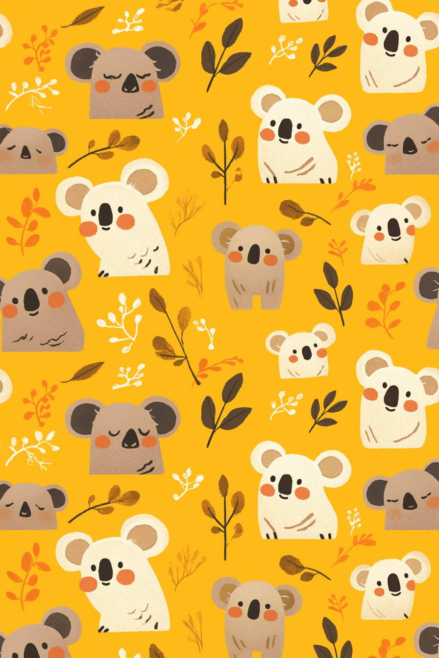 Raccoon Tribe original repeating artwork