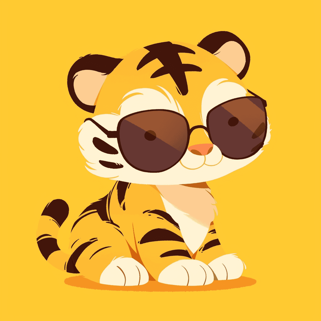 Tiger Ride original repeating artwork