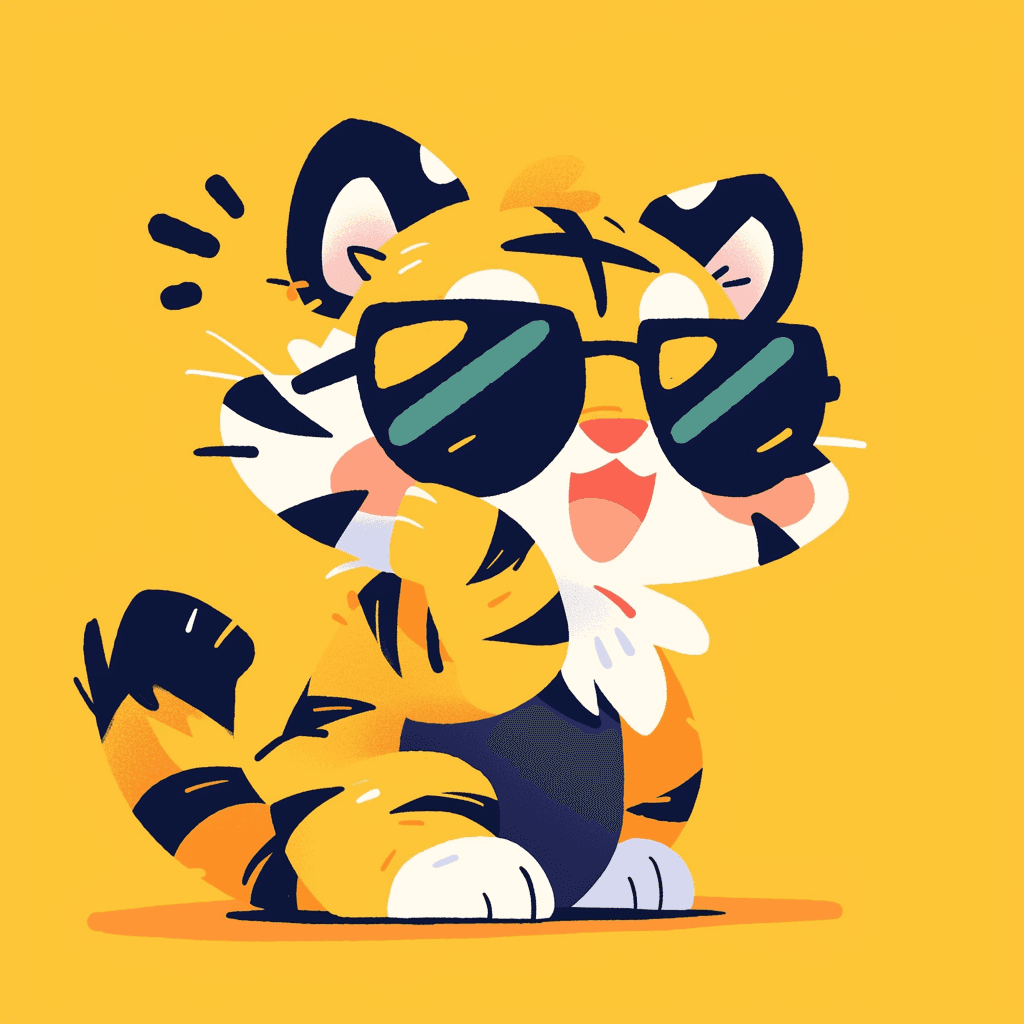 Tiger 007 original repeating artwork