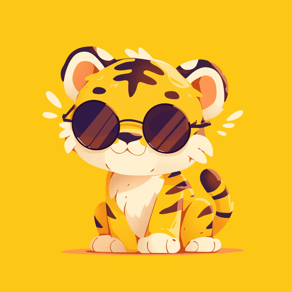 Tiger Slide original repeating artwork