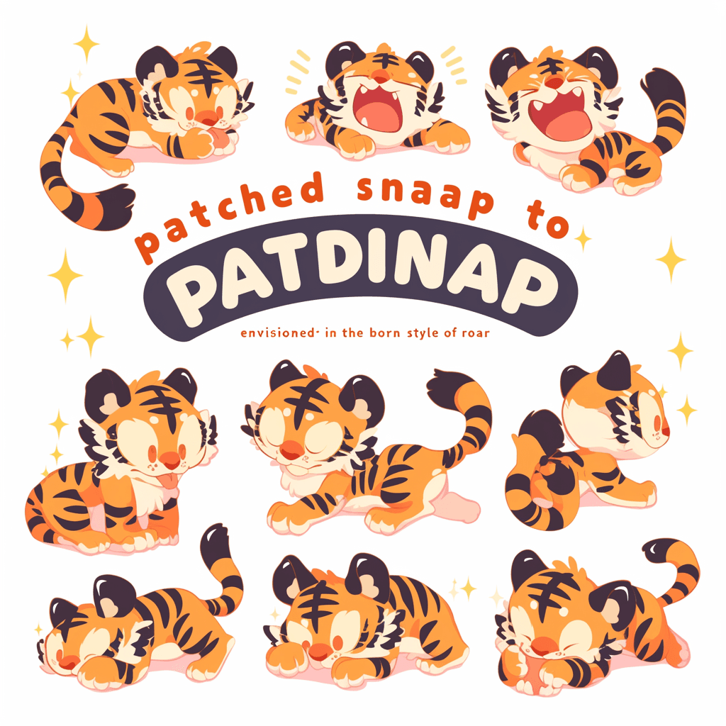 Tiger Flip original repeating artwork
