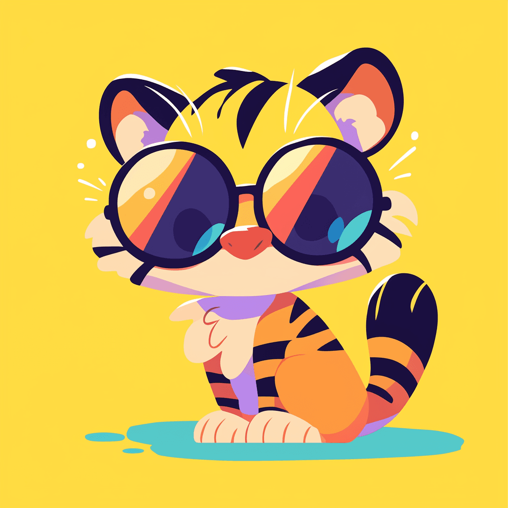Tiger Zoom original repeating artwork
