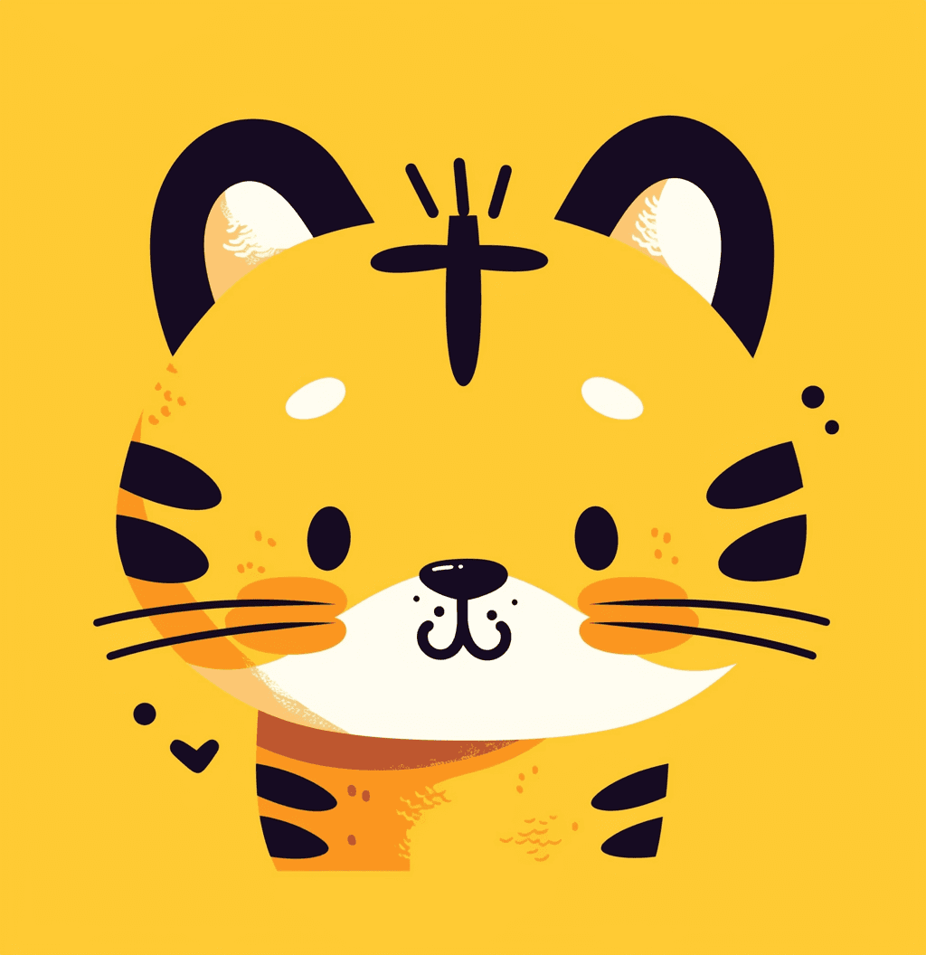 Tiger Avenue original repeating artwork