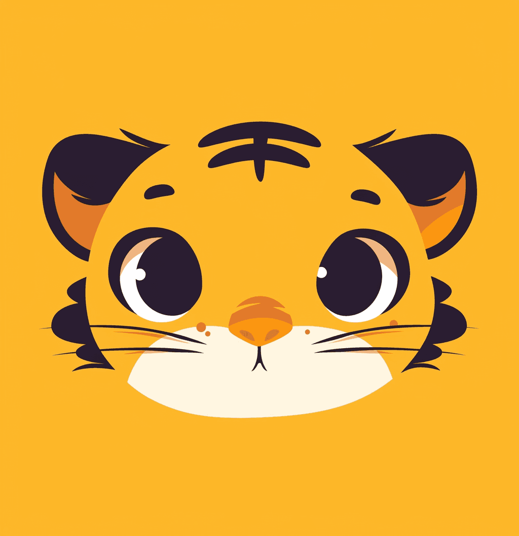 Tiger Kick original repeating artwork