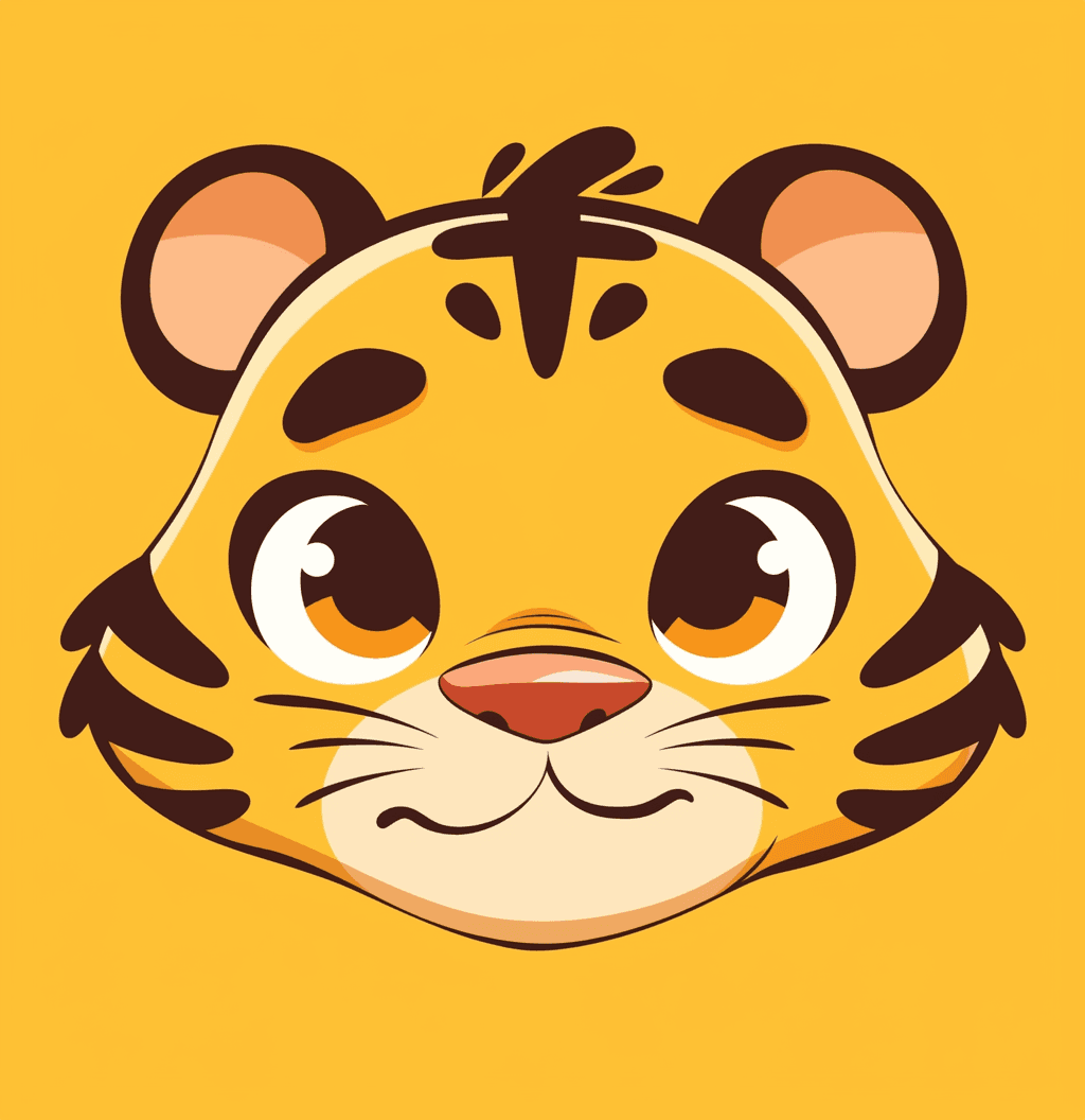 Tiger Sunlit original repeating artwork