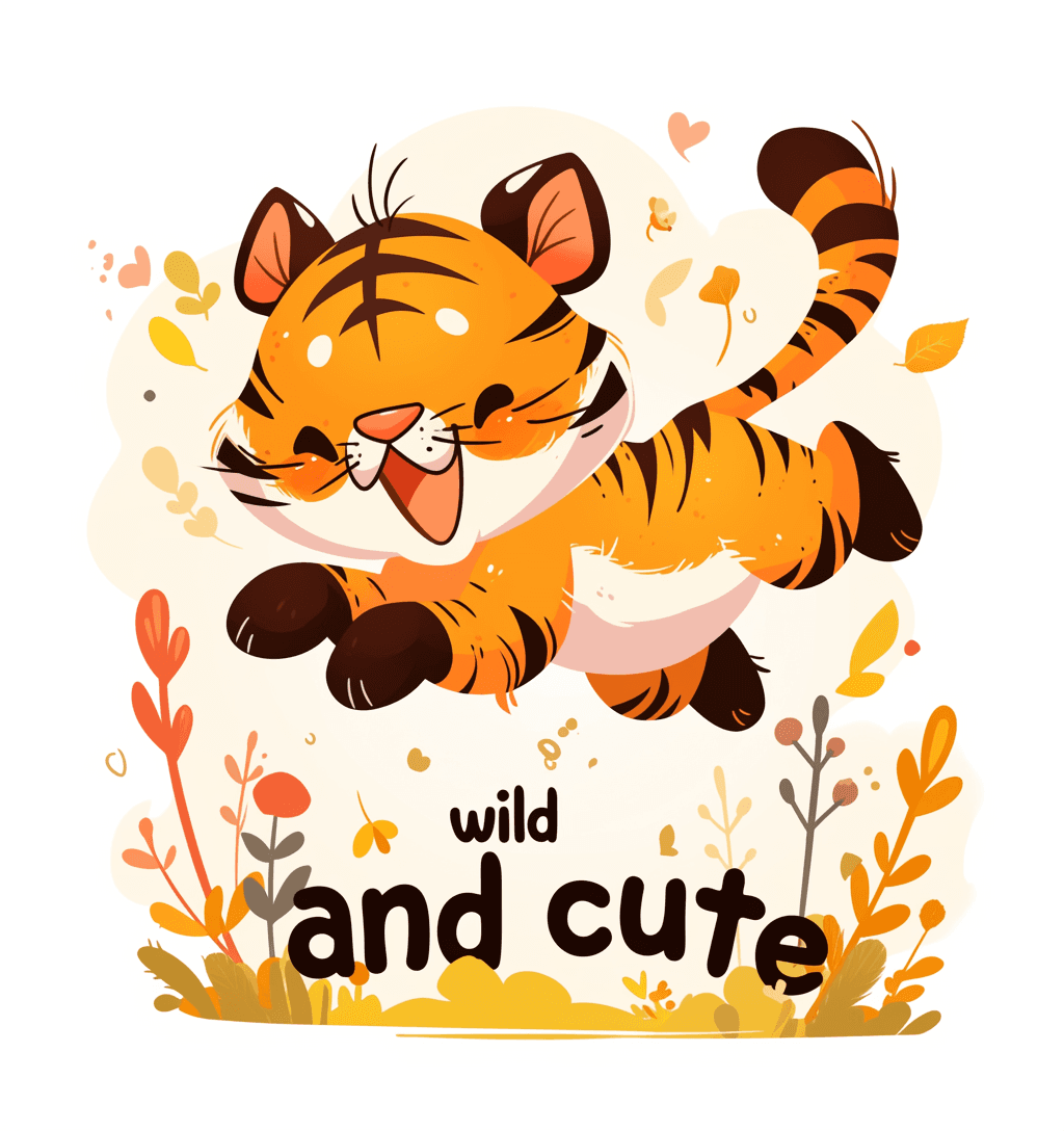 Tiger Chase original repeating artwork