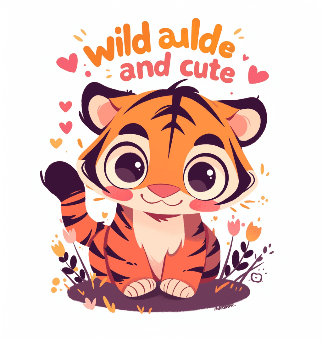 Tiger Autumn original repeating artwork