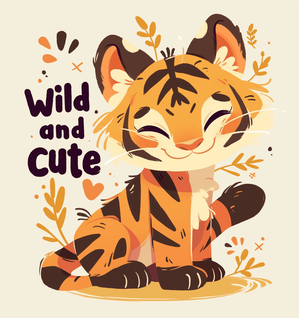 Tiger Roam original repeating artwork