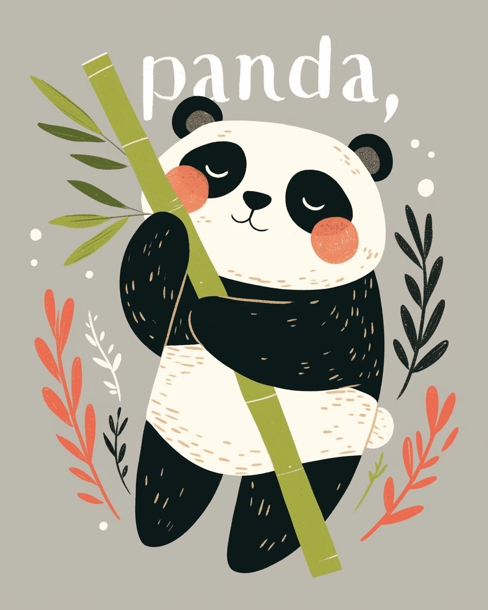 Panda Grow original repeating artwork