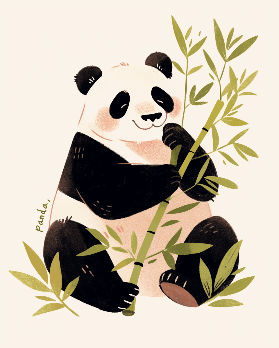 Panda Shine original repeating artwork