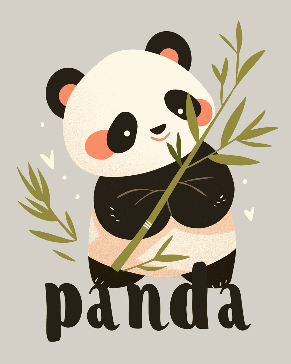 Panda Wander original repeating artwork