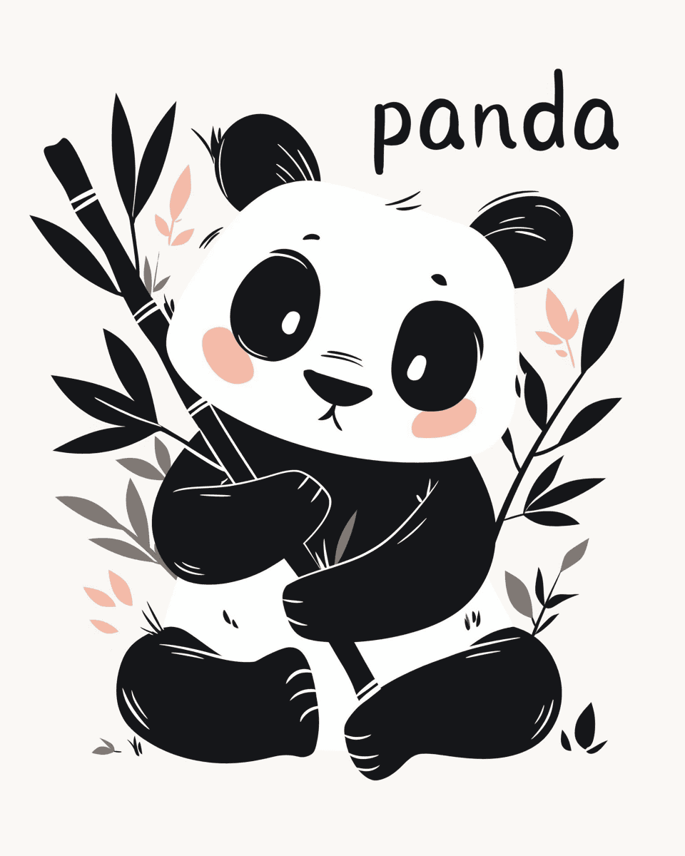 Panda Flow original repeating artwork