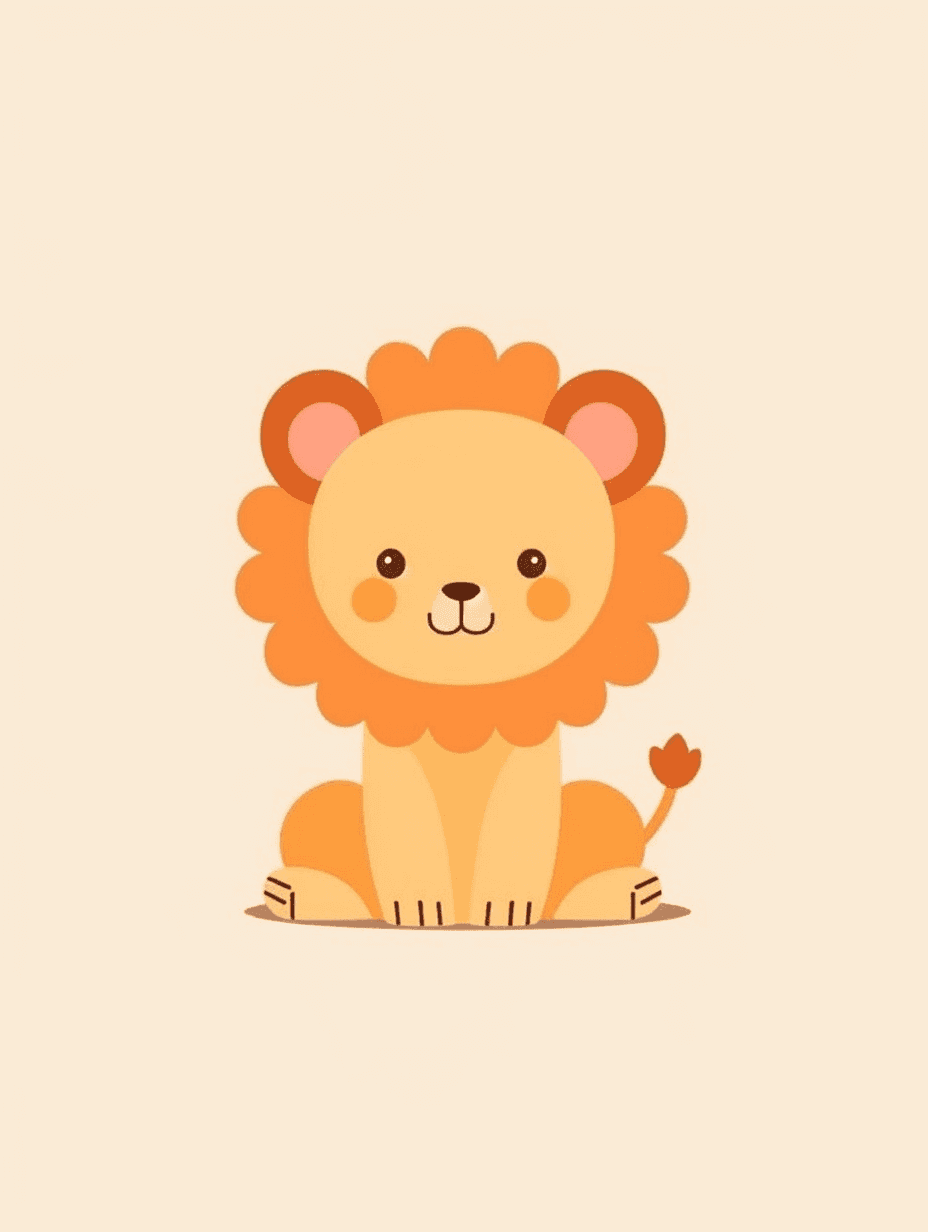 Lion Party original repeating artwork