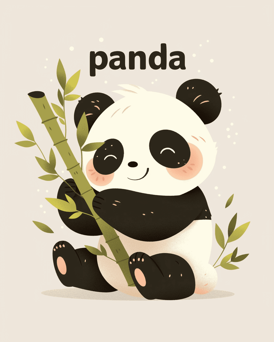 Panda Bounce original repeating artwork