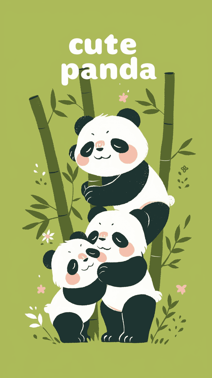 Panda Hue original repeating artwork
