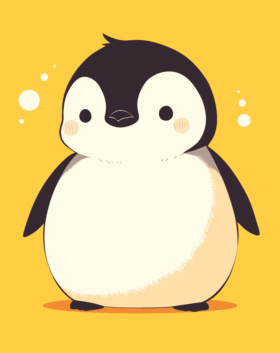 Penguin Gleam original repeating artwork
