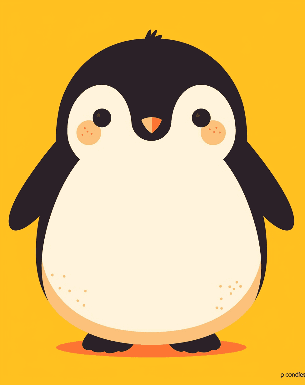 Penguin Neon original repeating artwork