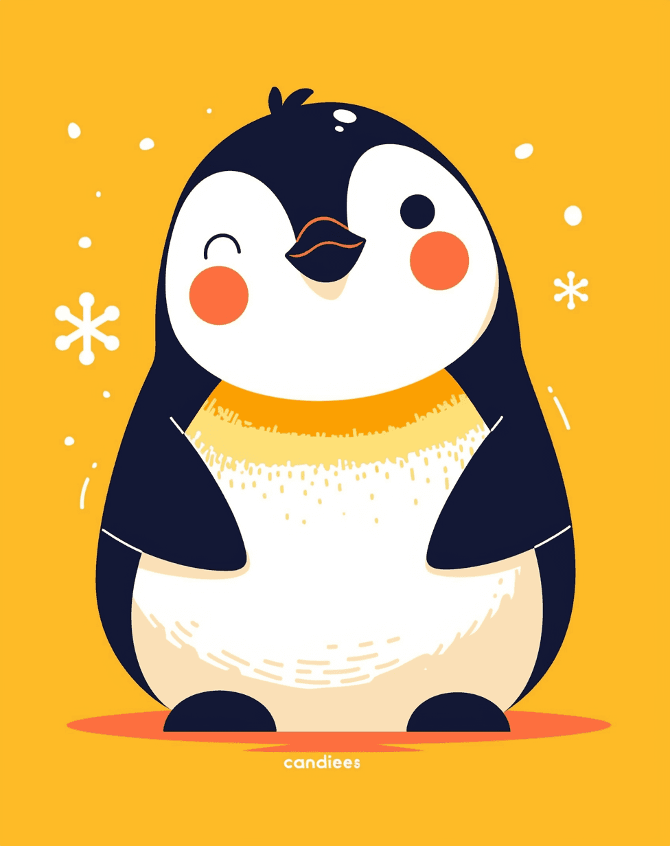 Penguin Downtown original repeating artwork