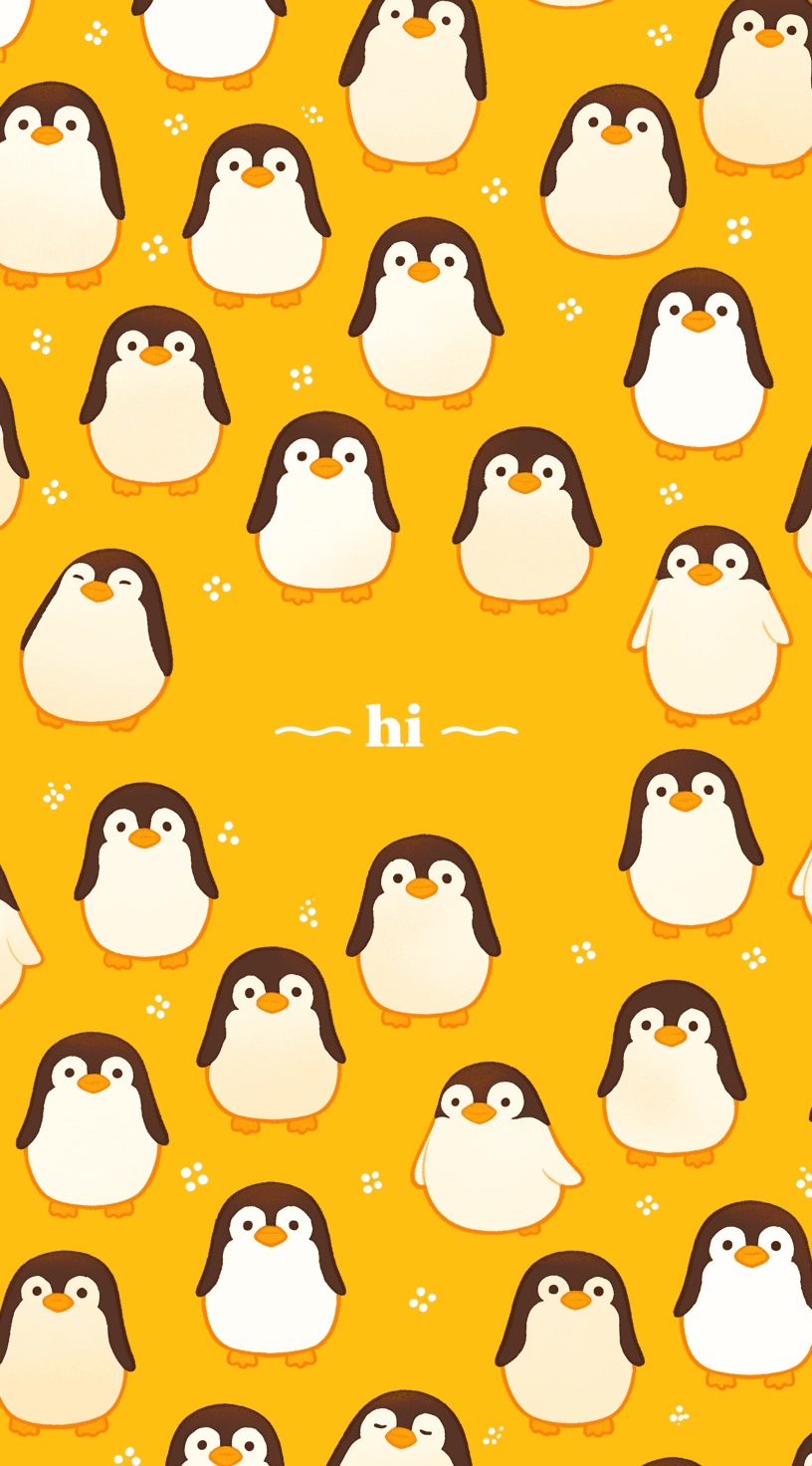 Penguin Trail original repeating artwork
