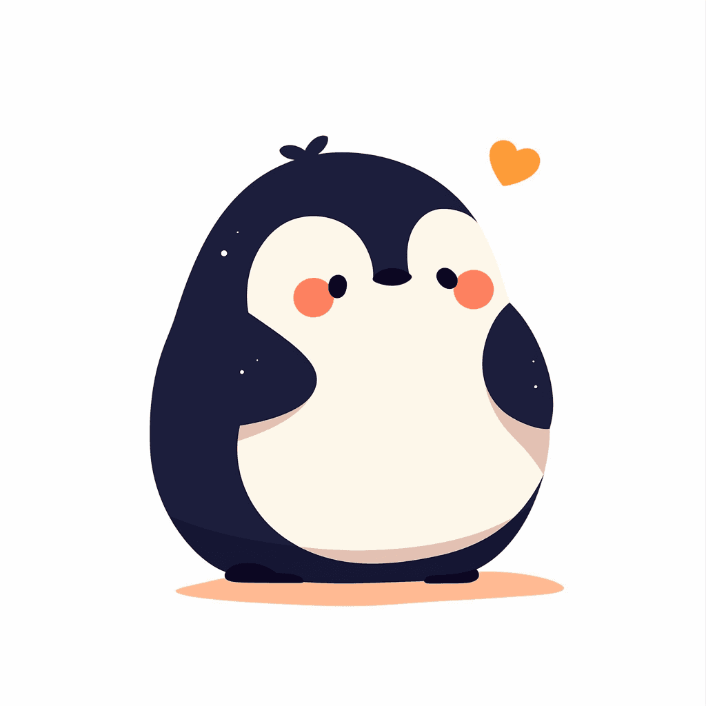 Penguin Ride original repeating artwork