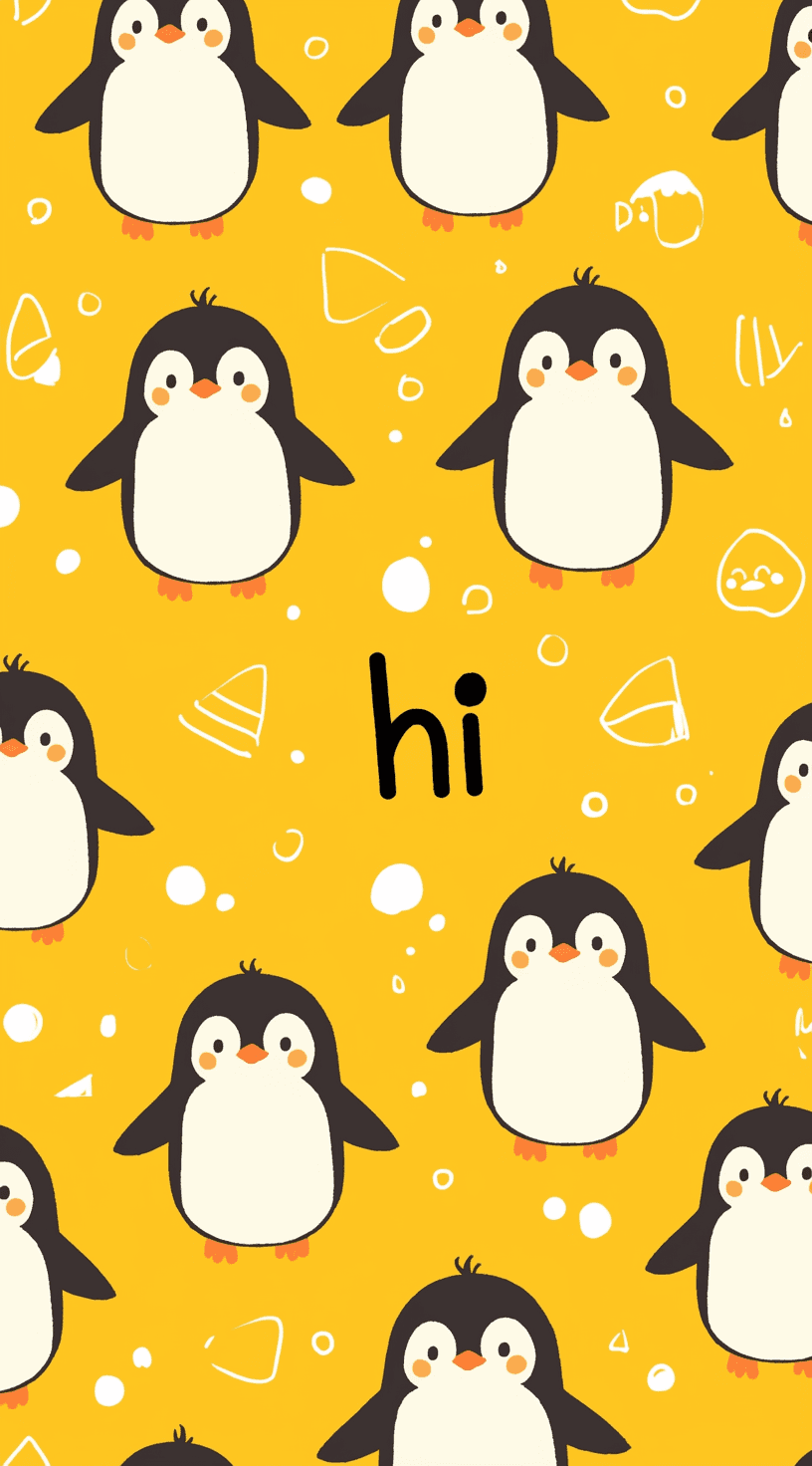 Penguin Shade original repeating artwork